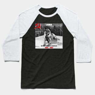 Laika: First Dog in Space Baseball T-Shirt